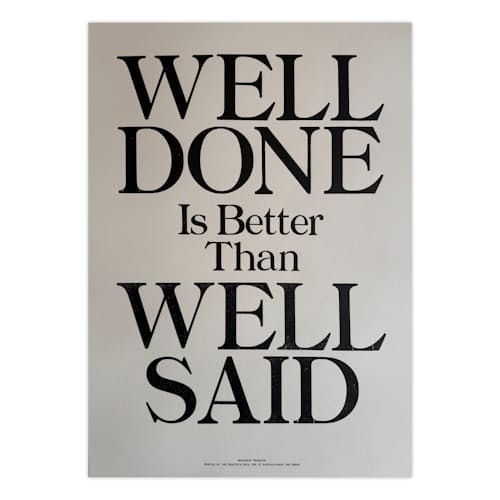 laydown image of WELL DONE