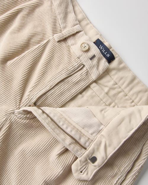 laydown detail image of Pleated Cord Trouser