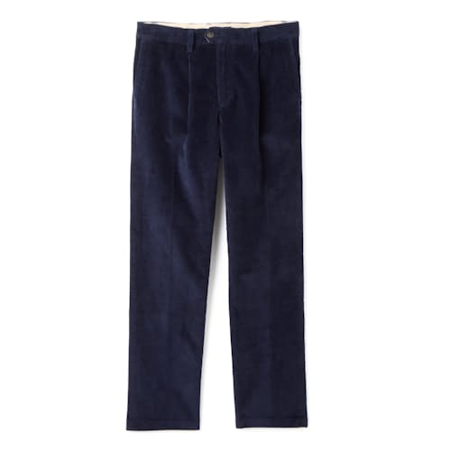laydown image of Pleated Cord Trouser