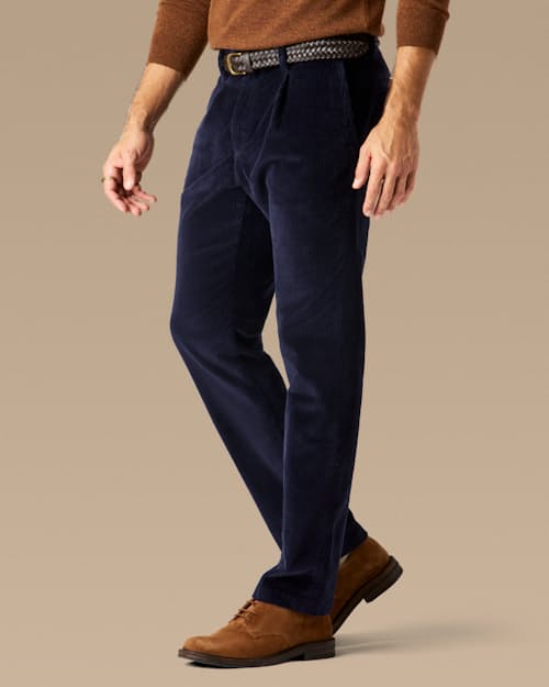 lifestyle image of Pleated Cord Trouser