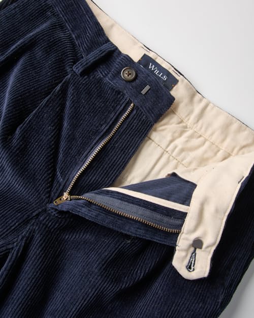 laydown detail image of Pleated Cord Trouser