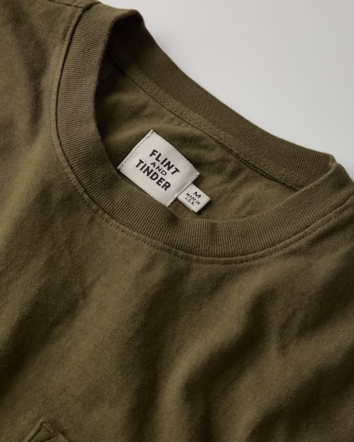 laydown detail image of American Heavyweight Pocket Longsleeve T-Shirt