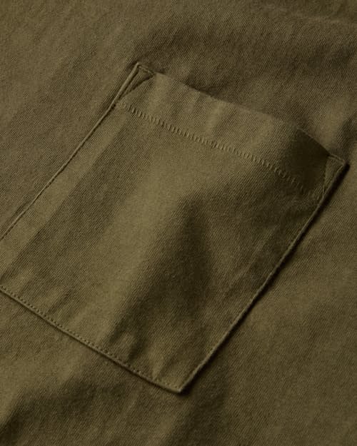 laydown detail image of American Heavyweight Pocket Longsleeve T-Shirt