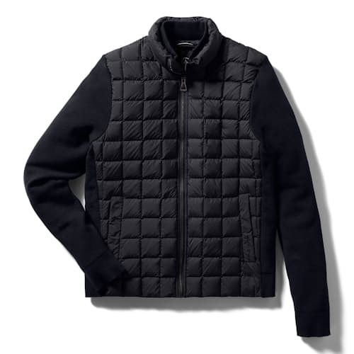 laydown image of Phase Down Insulated Full Zip Sweater