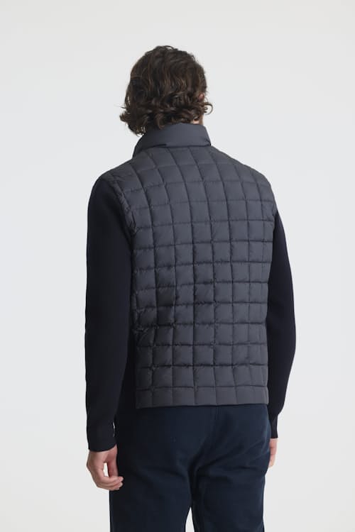 on model image of Phase Down Insulated Full Zip Sweater