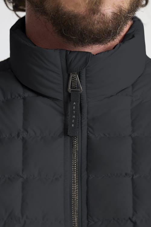 on model image of Phase Down Insulated Full Zip Sweater