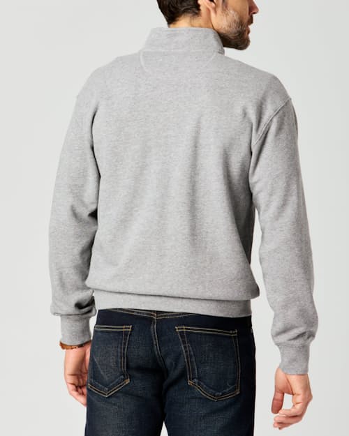 lifestyle image of Midweight Terry Half-Zip Sweatshirt