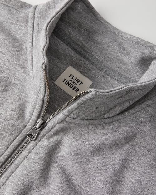 laydown detail image of Midweight Terry Half Zip Sweatshirt
