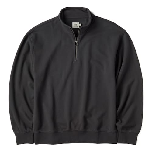 laydown image of Midweight Terry Half Zip Sweatshirt