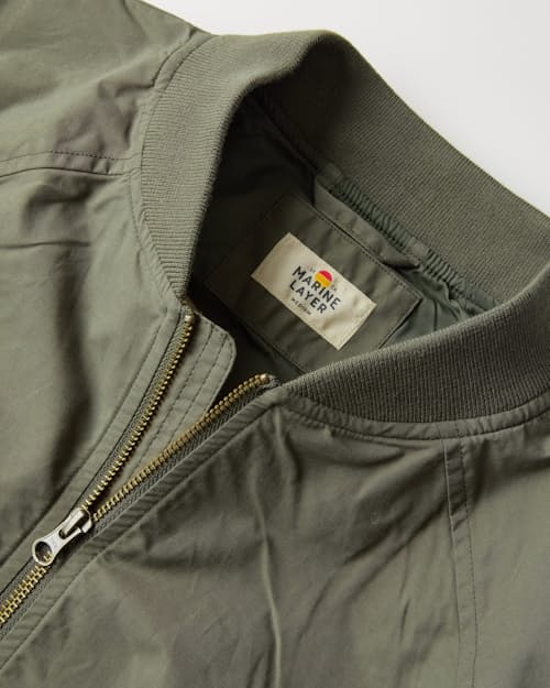 laydown detail image of Glenn Wax Canvas Bomber