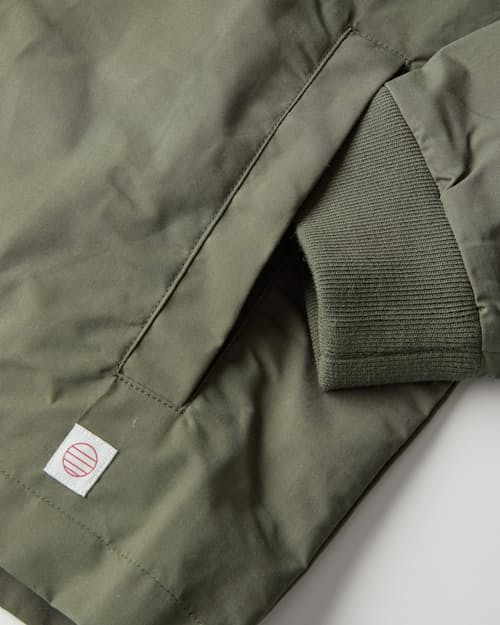 laydown detail image of Glenn Wax Canvas Bomber