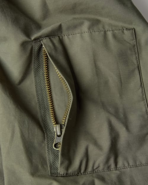 laydown detail image of Glenn Wax Canvas Bomber