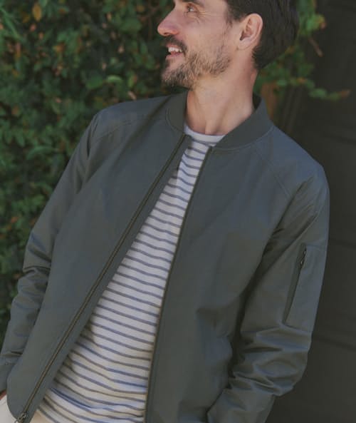 lifestyle image of Glenn Wax Canvas Bomber