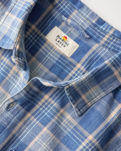 laydown detail image of Classic Stretch Selvage Long Sleeve Shirt