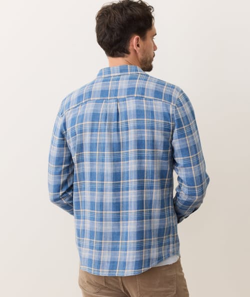 on model image of Classic Stretch Selvage Long Sleeve Shirt