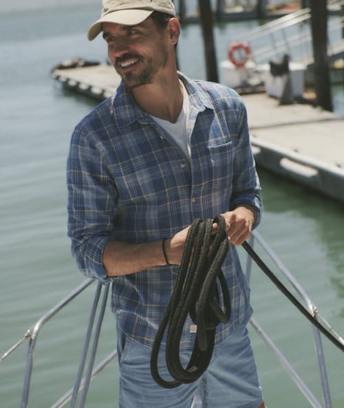 lifestyle image of Classic Stretch Selvage Long Sleeve Shirt