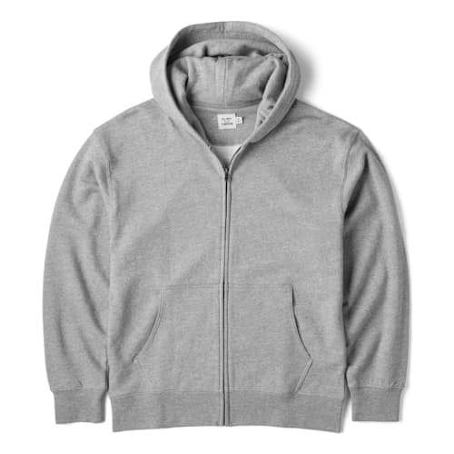 laydown image of Midweight Terry Full-Zip Hoodie