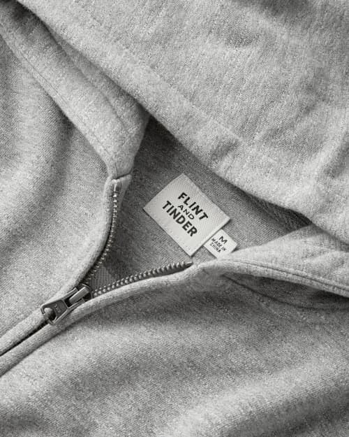 laydown detail image of Midweight Terry Full-Zip Hoodie