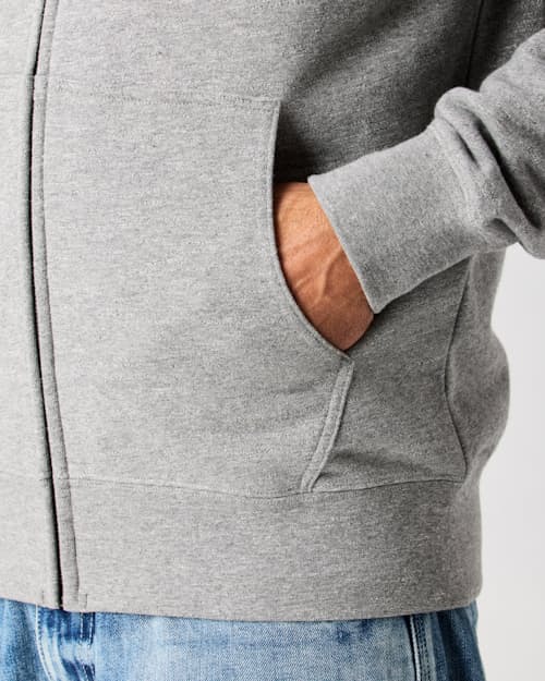 lifestyle image of Midweight Terry Full-Zip Hoodie