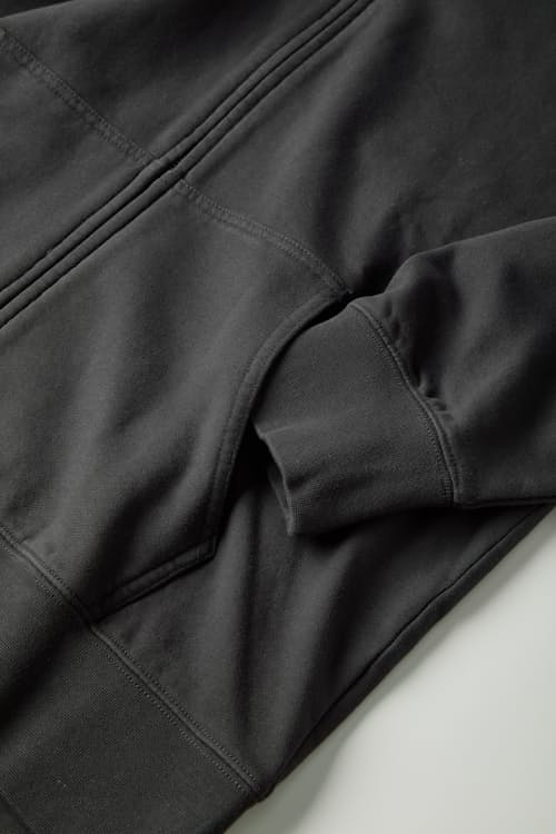 laydown detail image of Midweight Terry Full-Zip Hoodie