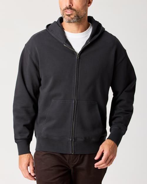 lifestyle image of Midweight Terry Full-Zip Hoodie