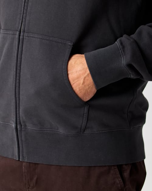 lifestyle image of Midweight Terry Full-Zip Hoodie