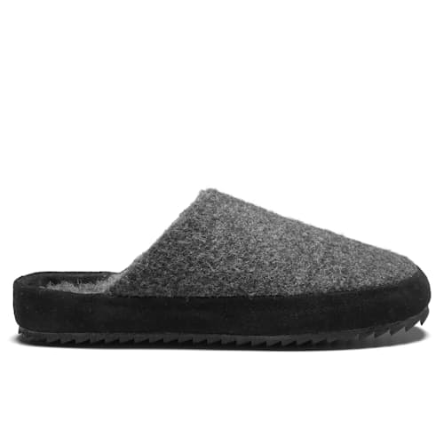 laydown image of Wool Shearling Lined Mule Slipper