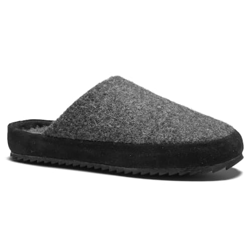 laydown image of Wool Shearling Lined Mule Slipper
