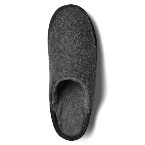 laydown image of Wool Shearling Lined Mule Slipper