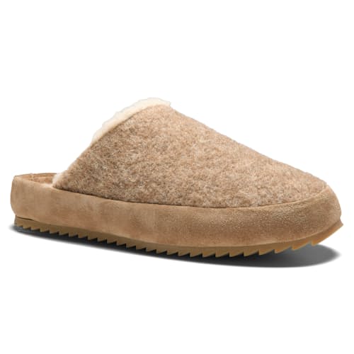 laydown image of Wool Shearling Lined Mule Slipper