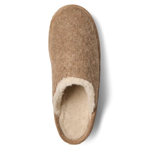 laydown image of Wool Shearling Lined Mule Slipper