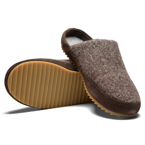 laydown image of Wool Mule Slipper