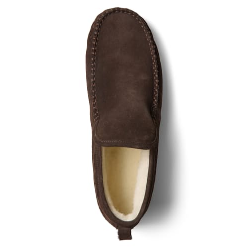 laydown image of Suede Shearling Lined Chukka Slipper
