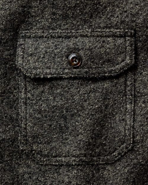 laydown detail image of The Connor Boucle Overshirt