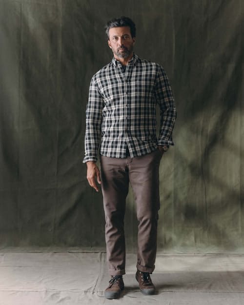 on model image of The Jack Long Sleeve Shirt
