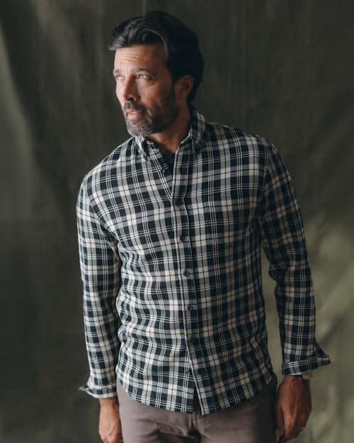 on model image of The Jack Long Sleeve Shirt