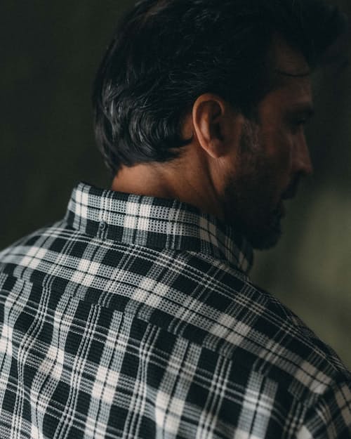 on model image of The Jack Long Sleeve Shirt