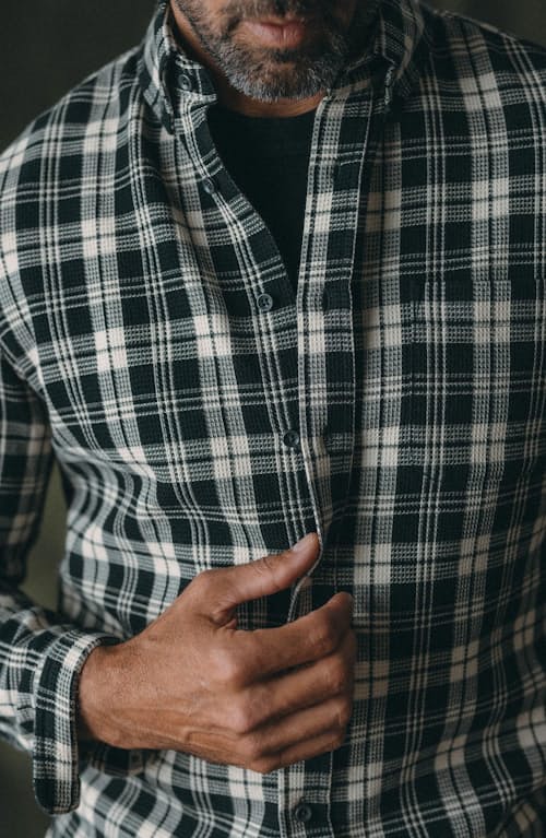 on model image of The Jack Long Sleeve Shirt