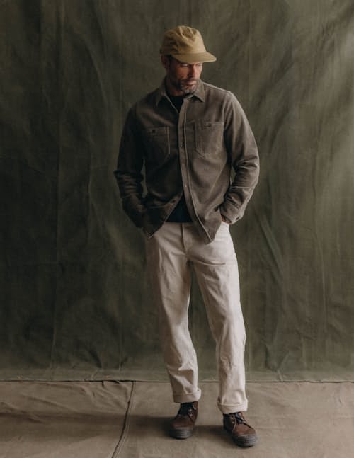 on model image of The Utility Shirt