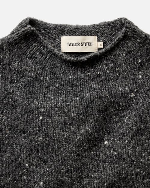 laydown detail image of The Seafarer Donegal Sweater