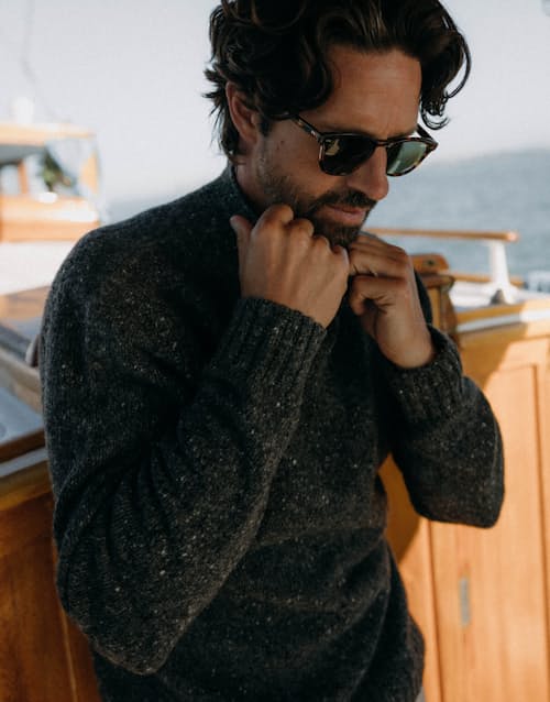 lifestyle image of The Seafarer Donegal Sweater