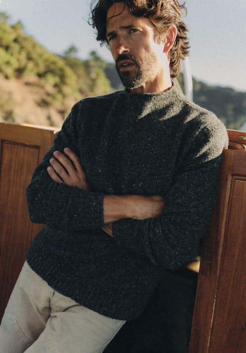 lifestyle image of The Seafarer Donegal Sweater