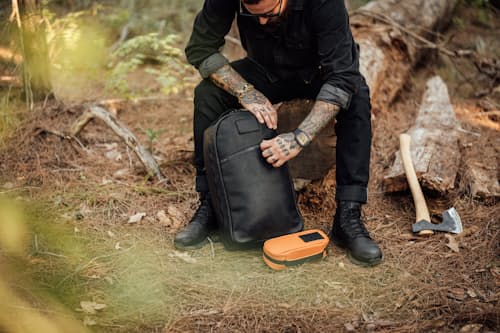 lifestyle image of GORUCK x Carryology Berserker Viking Bullet Backpack - 15L