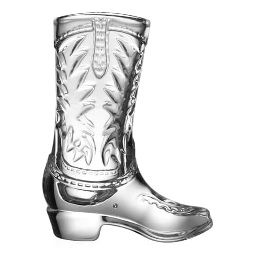laydown image of Cowboy Boot Shot Glasses - Set of 6