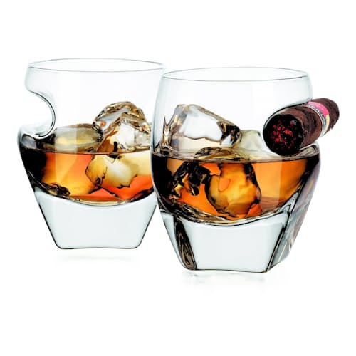 laydown image of Arturo Cigar Whiskey Tumbler - Set of 2