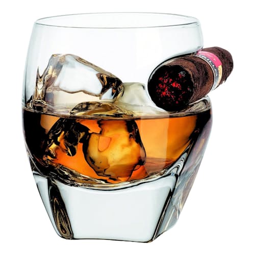 laydown image of Arturo Cigar Whiskey Tumbler - Set of 2