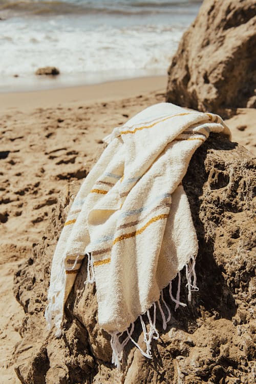 lifestyle image of Sunday Throw Blanket