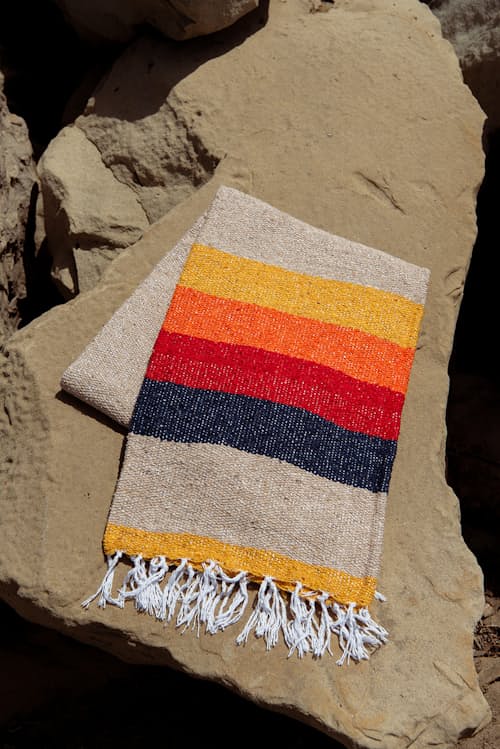 lifestyle image of Vintage Desert Throw Blanket