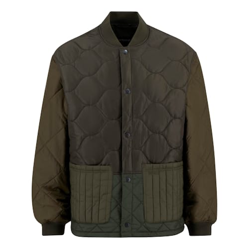 laydown image of Cording Quilted Bomber Jacket