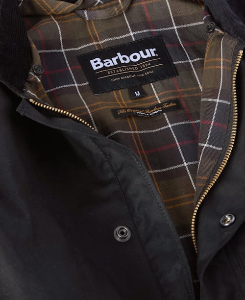 laydown detail image of Barbour Solway Wax Jacket